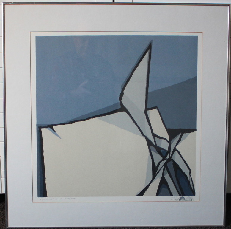 FON KLEMENT, “Aquchant V” 1985, boarddruk. verkocht voor € 150!