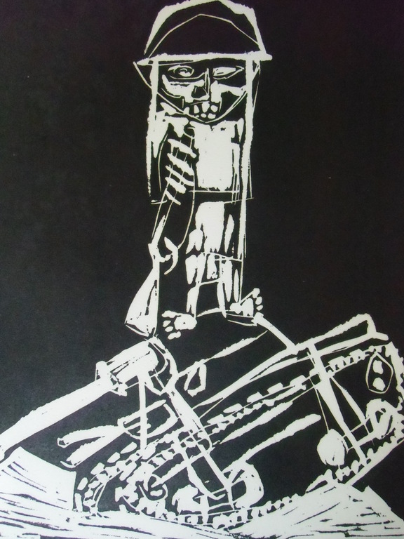 DE PLAATSVERVANGEND TANKCOMMANDANT //  HOUTSNEDE VAN HARRY DISBERG verkocht voor € 70!