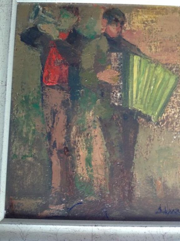 Isaac Naarden : Olieverf Muzikanten  verkocht voor € 350!