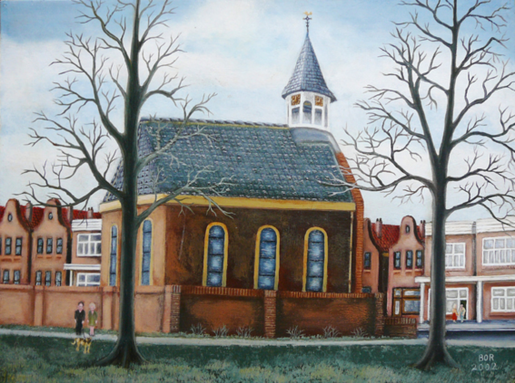 'Kerkje ergens in Holland' (Art Brut - BOR - 2002) kopen? Bied vanaf 49!