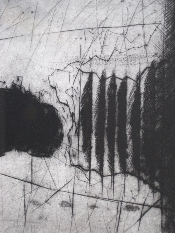 Karakteristieke ets uit de serie "Landschappelijk" van Ko Oosterkerk 1928-2012 kopen? Bied vanaf 1!