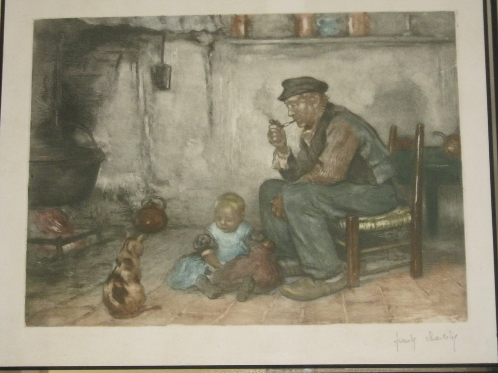 Franz Charlet - Kleurenlitho - De Pijproker kopen? Bied vanaf 60!
