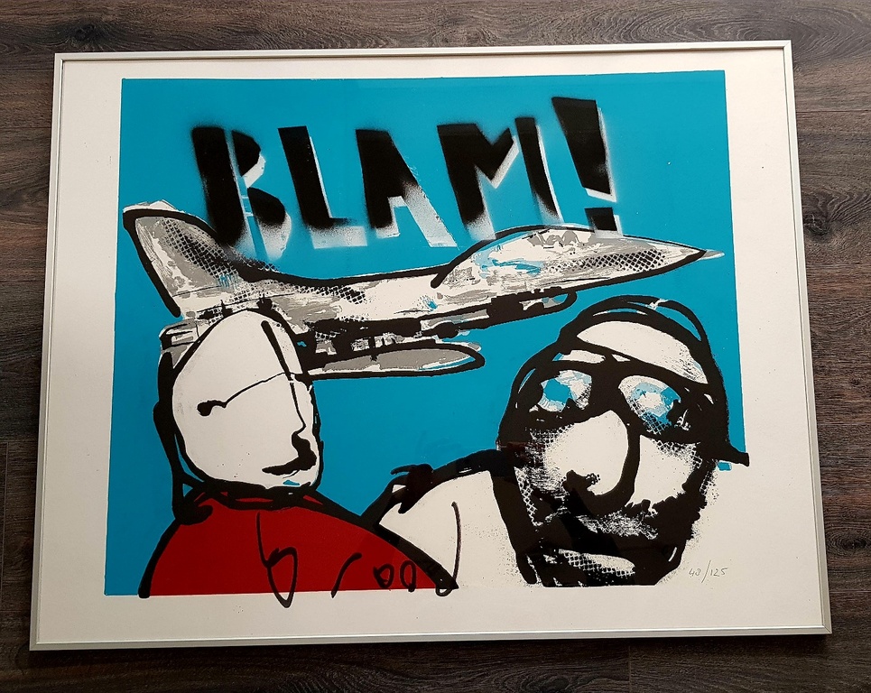 Herman Brood: zeefdruk, Blam! verkocht voor € 300!