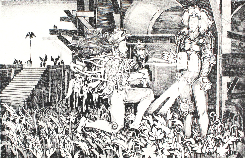Raffaele de Rosa. -Fakkeldrager- Lithografie  Handgesigneerd. kopen? Bied vanaf 23!