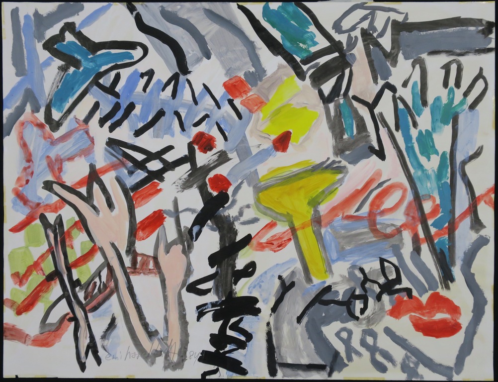 Marianne Haselhoff: Acryl op papier, Zonder titel  kopen? Bied vanaf 1!