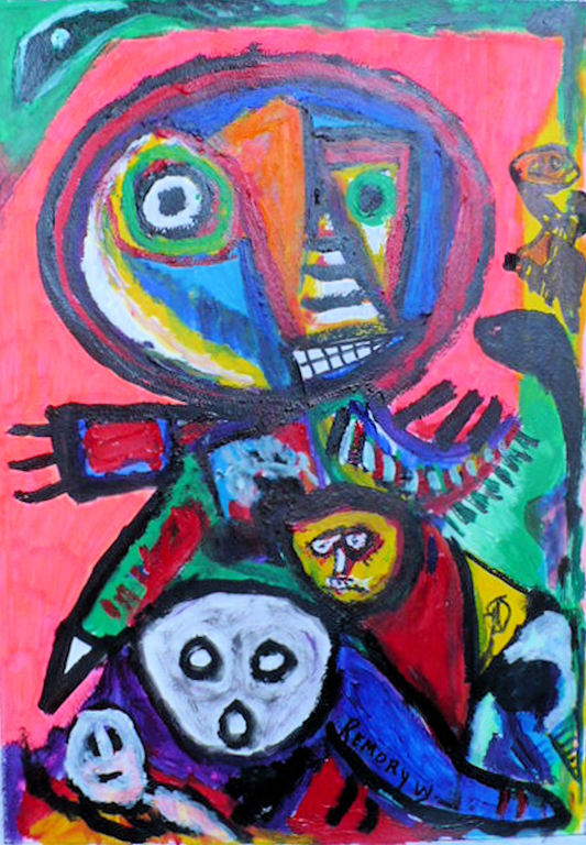 het weerzien-gemengde techniek op papier- handgesigneerd plus certificaat verkocht voor € 80!