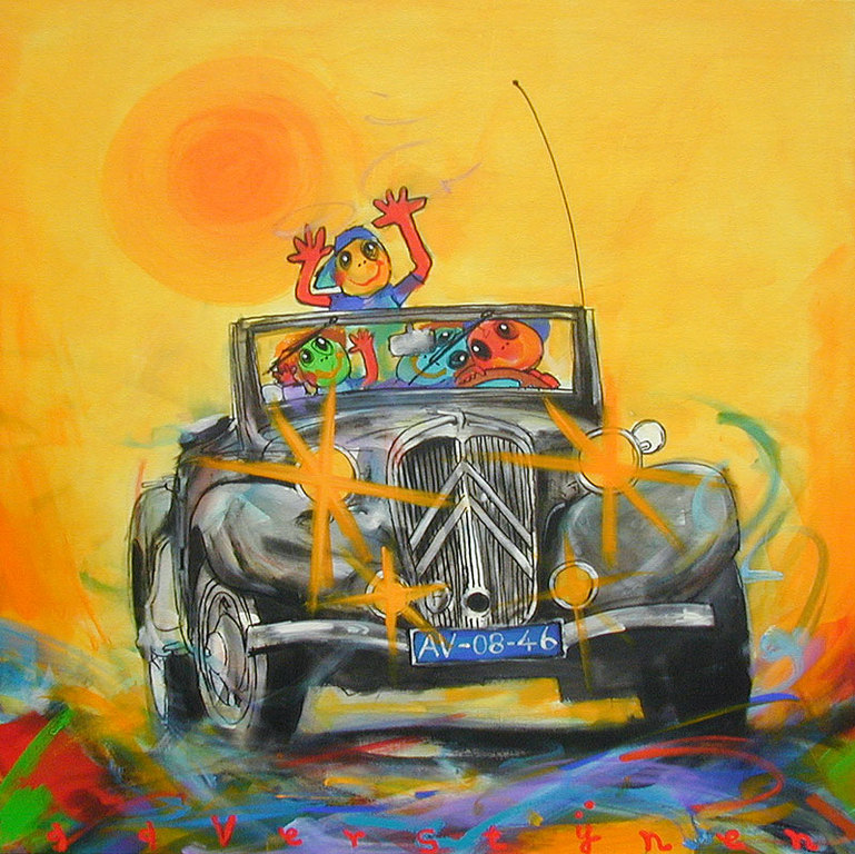 AD VERSTIJNEN  Gr Zeefdruk   TRACTION AVANT    Handgesigneerd  GROOT!!! verkocht voor € 145!