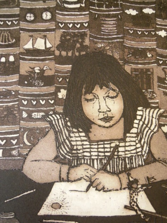 LAETITIA DE HAAS - originele hand gesigneerde ets-" MASJA " 32 X 25 cm -nr. 6/65 kopen? Bied vanaf 15!