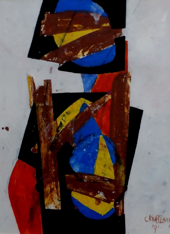 Cees Kortlang, ingelijst olieverf/gouache op papier, 1991, handgesigneerd kopen? Bied vanaf 150!