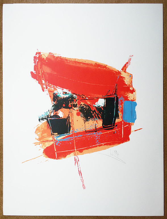 Arty Grimm - Abstracte compositie, zeefdruk (gemonteerd, groot) kopen? Bied vanaf 45!