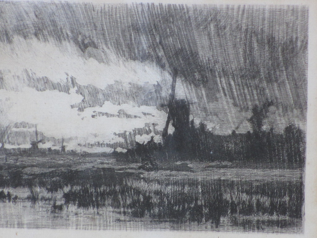 Marinus Heijl, Regen over de polder, Ets kopen? Bied vanaf 40!