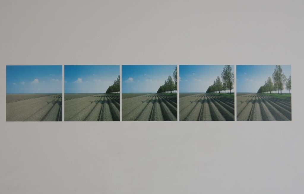 Ger Dekkers: Offset, Plough-land and shadows, Flevoland verkocht voor € 40!