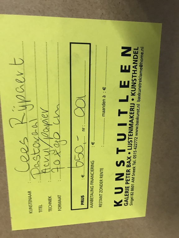 Cees Rijppaert acry op papier titel: Pastoraal kopen? Bied vanaf 1!