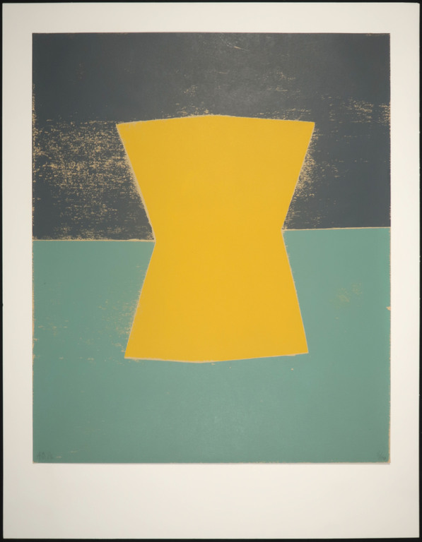 Onbekend gesigneerd: Houtdruk, Abstracte compositie kopen? Bied vanaf 1!