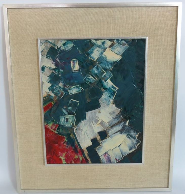 Chris Buursen: Olieverf op board, Collage effect kopen? Bied vanaf 1!