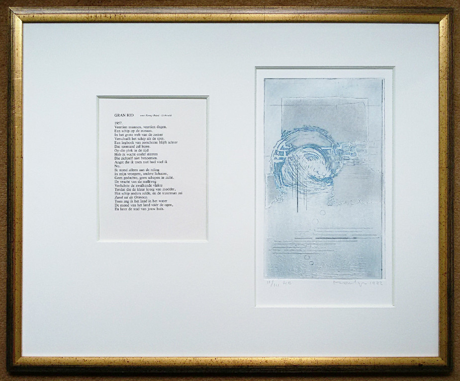Jan Montyn en Cees Nooteboom - Gran Rio, aquatint ets (prachtig ingelijst) kopen? Bied vanaf 115!