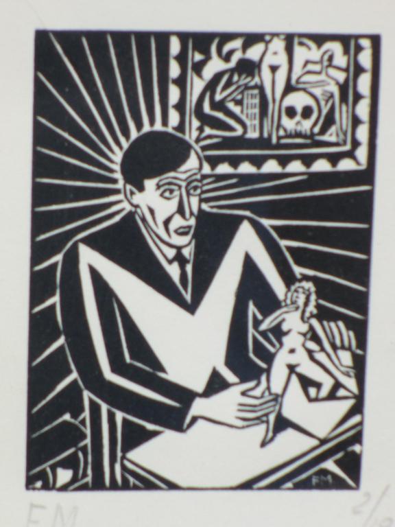 Frans Masereel, Houtsnede, De Envelop en de Madonna verkocht voor € 100!