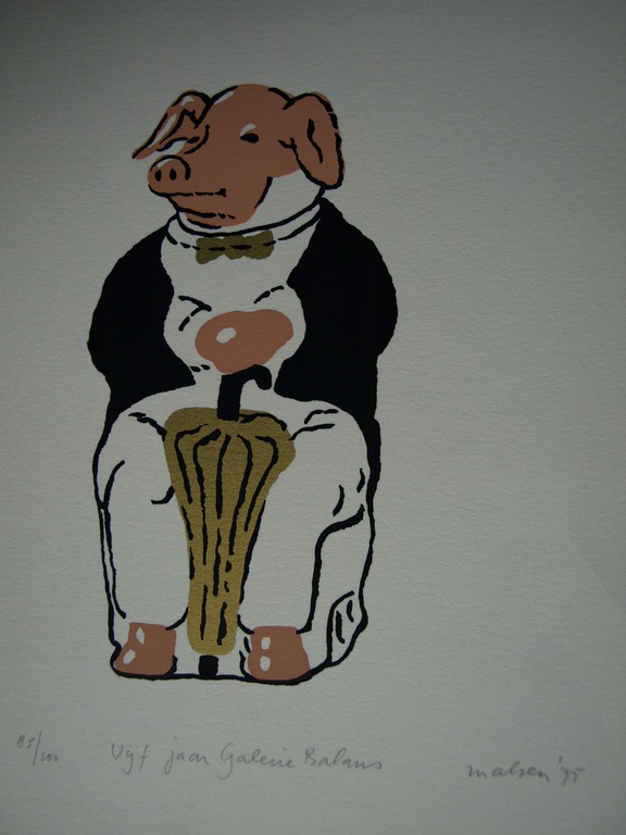 Willem van Malsen – Zeefdruk – 5 jaar Galerie Balans - 1975  kopen? Bied vanaf 30!