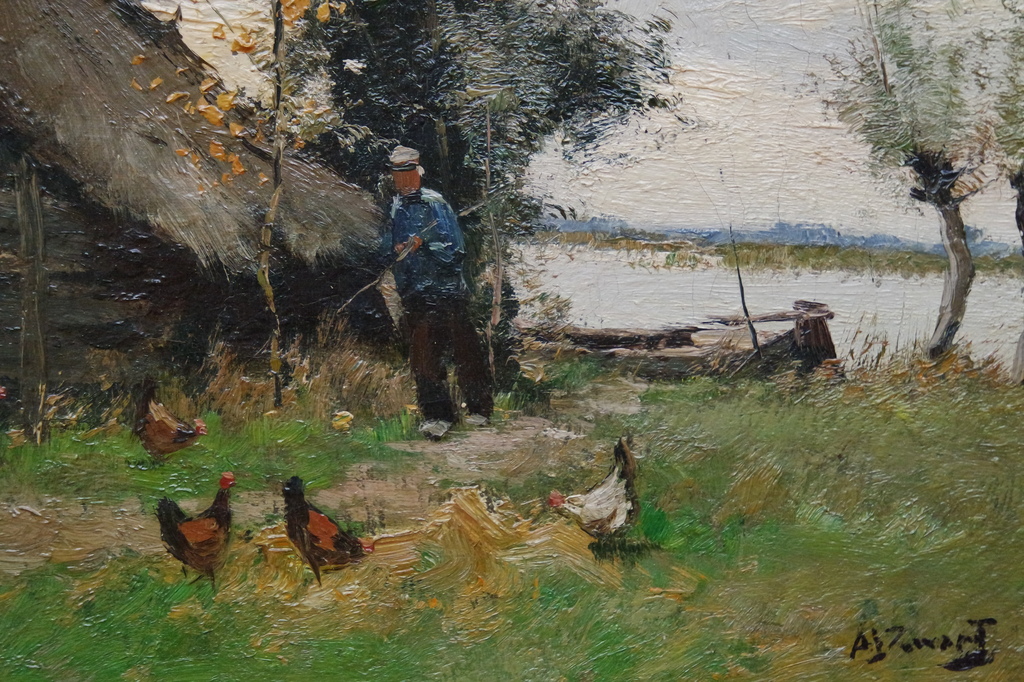 Adrianus Johannes (Arie) ZWART (1903-1981) - olieverf op doek - boerderijgezicht kopen? Bied vanaf 325!