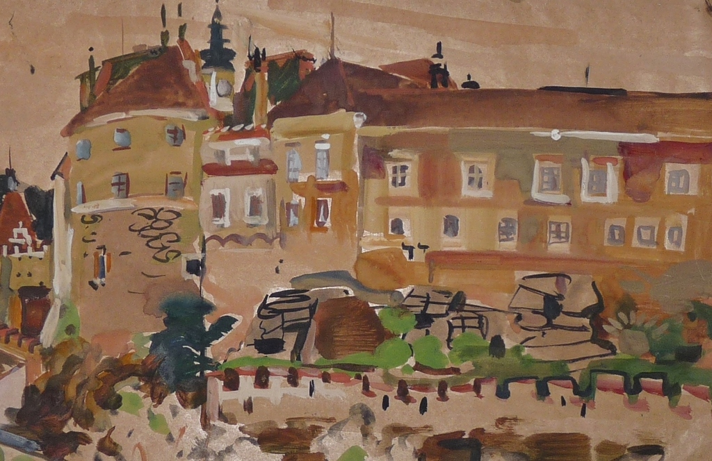 Jan Gerrit Jordens: Aquarel, Raabs 1936 kopen? Bied vanaf 300!
