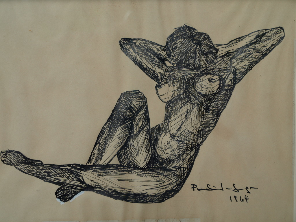 Pentekening – Naakte dame – Gesigneerd – Ingelijst – 1864 of 1964? kopen? Bied vanaf 1!