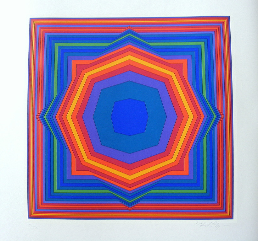 Victor Vasarely, kleurenzeefdruk, "Atta", 1983 kopen? Bied vanaf 175!