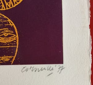 Corneille - Corneille - Masque et oiseau ( suiker-ets) 1977 - EA kopen? Bied vanaf 285!