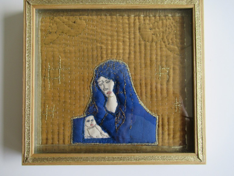 Onbekende kunstenaar: 3 patchwork werken,  kopen? Bied vanaf 1!