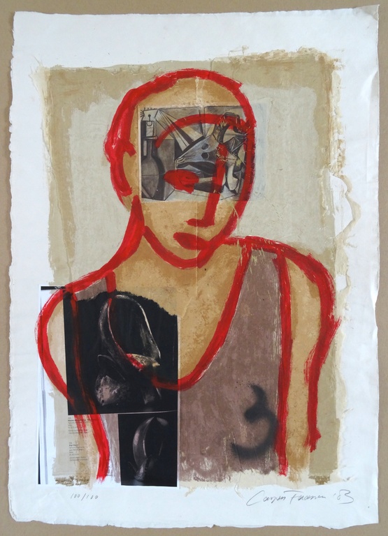 Casper Faassen, Zeefdruk / Collage, ''Inocento'' verkocht voor € 220!