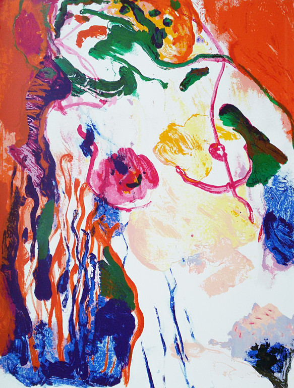 Kees van Bohemen - Naakt, zeefdruk verkocht voor € 85!