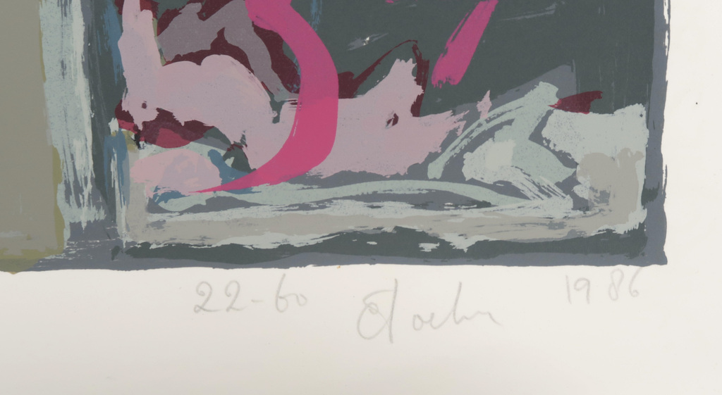 Onbekend gesigneerd: Zeefdruk, Zonder titel kopen? Bied vanaf 1!