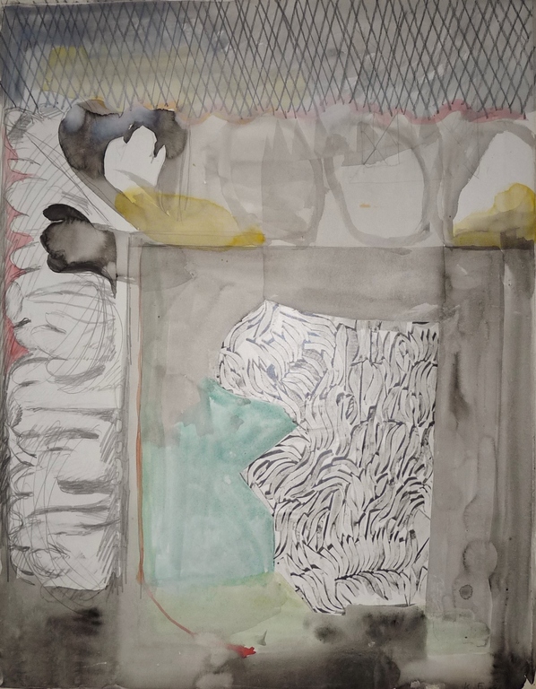 Kees Franse, Gem. techn.op papier - Abstract/Lijst verkocht voor € 125!