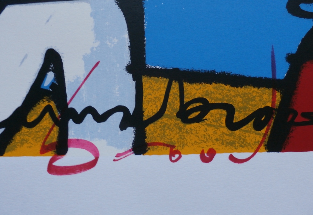 Herman Brood - zeefdruk: Golfer - gesigneerd kopen? Bied vanaf 225!