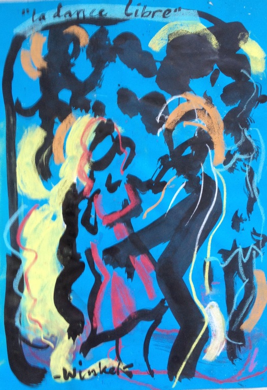 Arien Winkel - La Dance Libre - Origineel werk op papier kopen? Bied vanaf 1!