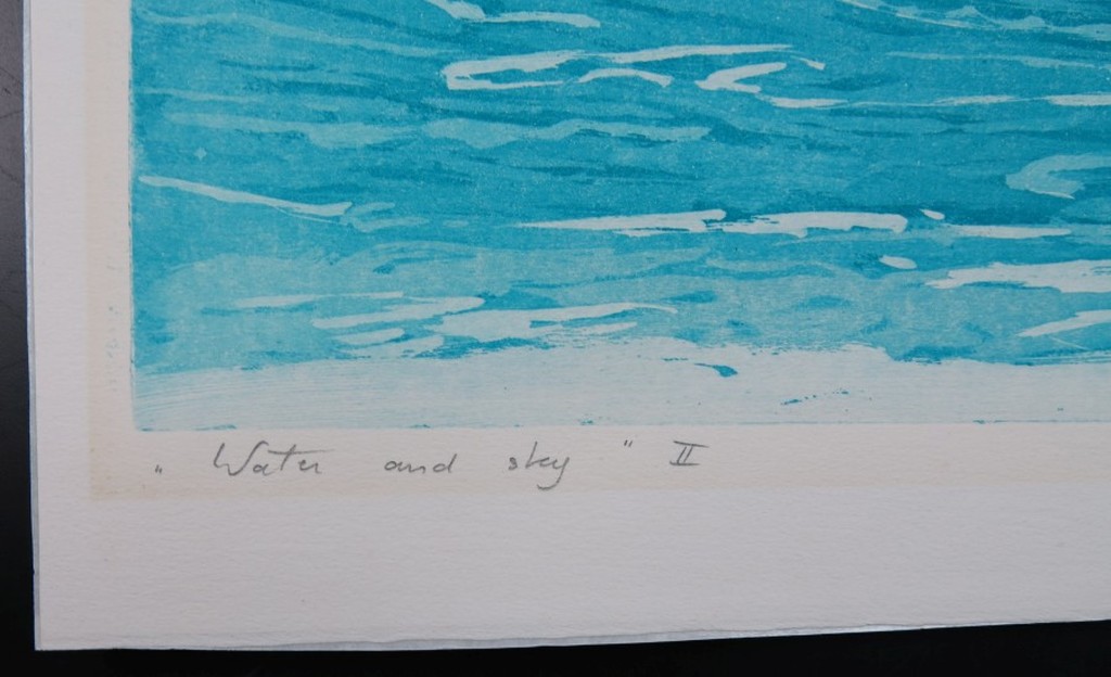 Leentje Linders: Ets, Aquatint en Reliefdruk, Water and sky II kopen? Bied vanaf 40!