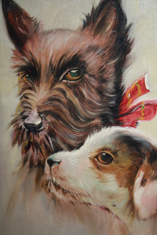 JH MELCHER TILMES - olieverf schilderij TERRIERS kopen? Bied vanaf 1!