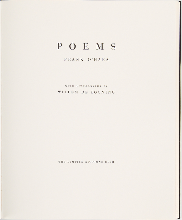 WILLEM de KOONING-Poems-Frank O'Hara-Ode to Willem de Kooning-17 Lithographs kopen? Bied vanaf 3000!
