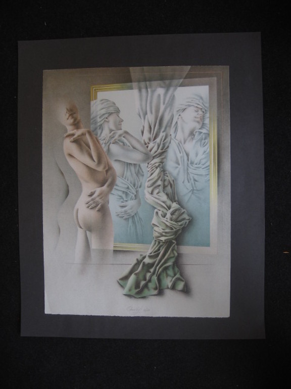 Groot Realistisch grafiek Poen de Wijs 1948-2014) Lithografie "Vrouw " kopen? Bied vanaf 1!