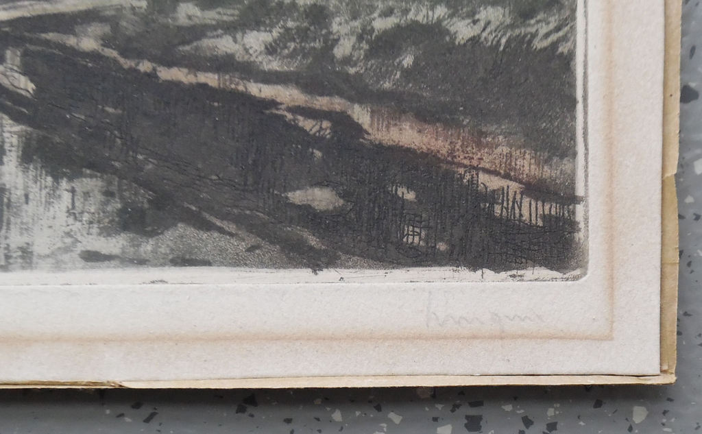 Ferdinand Luigini - kleurenets - molen aan een rivier kopen? Bied vanaf 30!