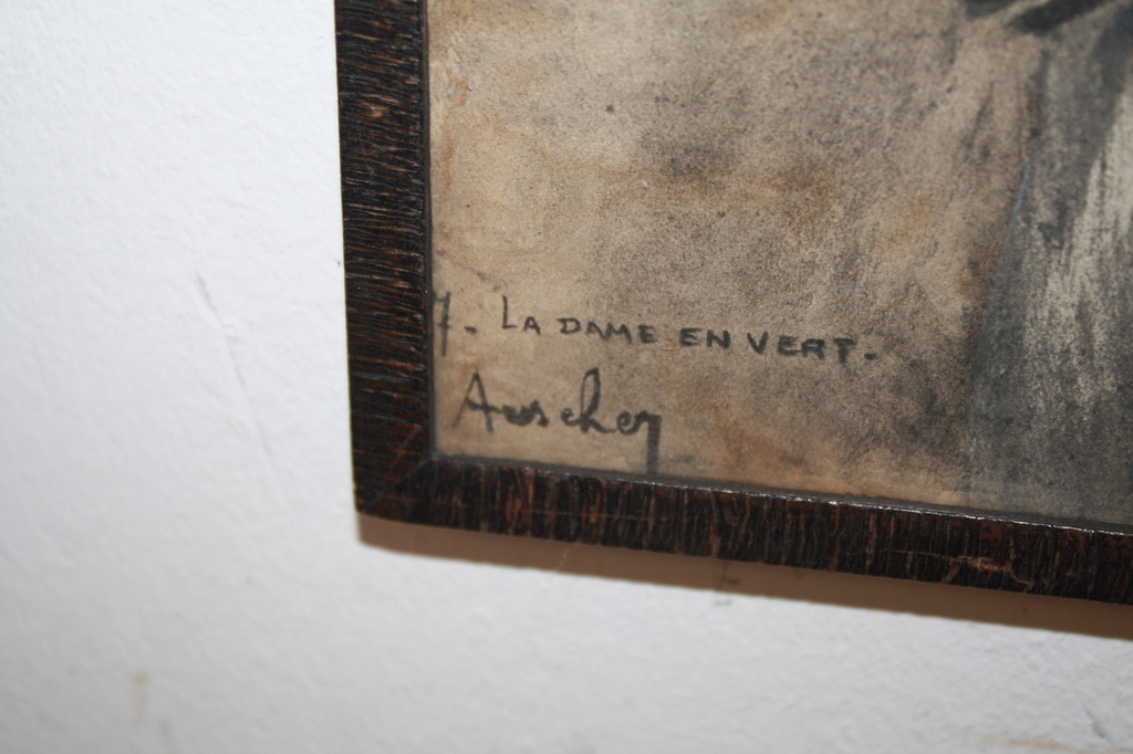 JANE AUSCHER - la dame en vert - litho uit le baccara kopen? Bied vanaf 50!