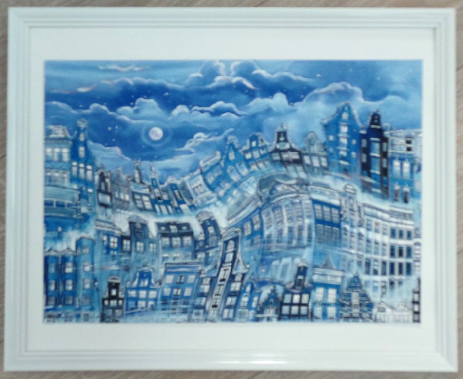 Elena Polyakova - Elena Polyakova: Nacht in Amsterdam, Gemengde techniek kopen? Bied vanaf 90!