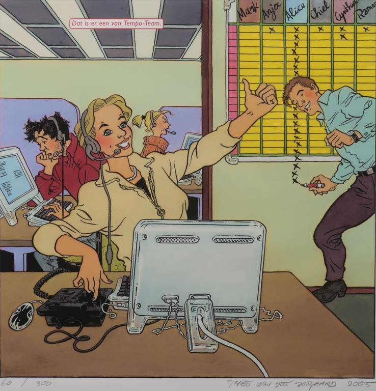 Theo van den Boogaard: Piezografie, Dat is er een van Tempo-Team - Ingelijst kopen? Bied vanaf 20!