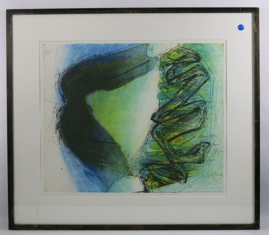 Hans Vredegoor, kleurenets: Deux ruisseaux solitairs - ingelijst verkocht voor € 50!