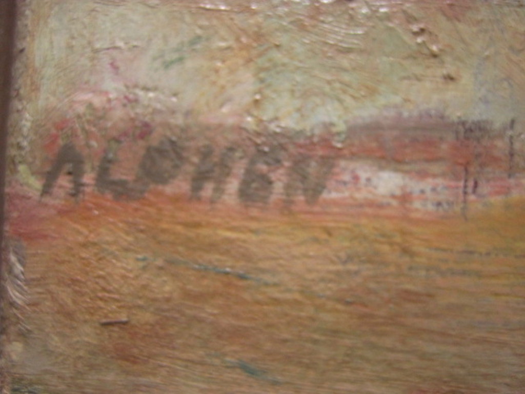 Sterk impressionistisch olieverf op doek "landschap" gesigneerd Alphen 1976  kopen? Bied vanaf 1!