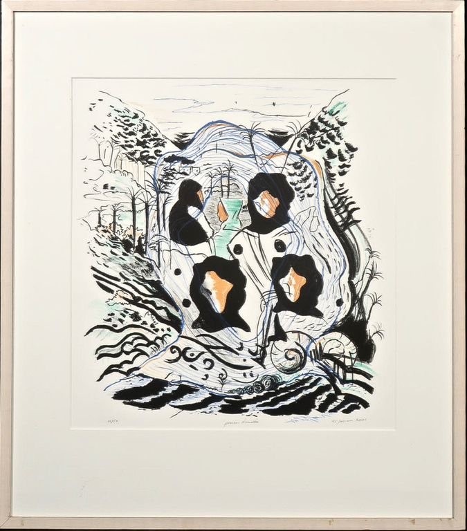 Nour Edinne Jarram: Litho, Pensees Nomades - Ingelijst kopen? Bied vanaf 1!