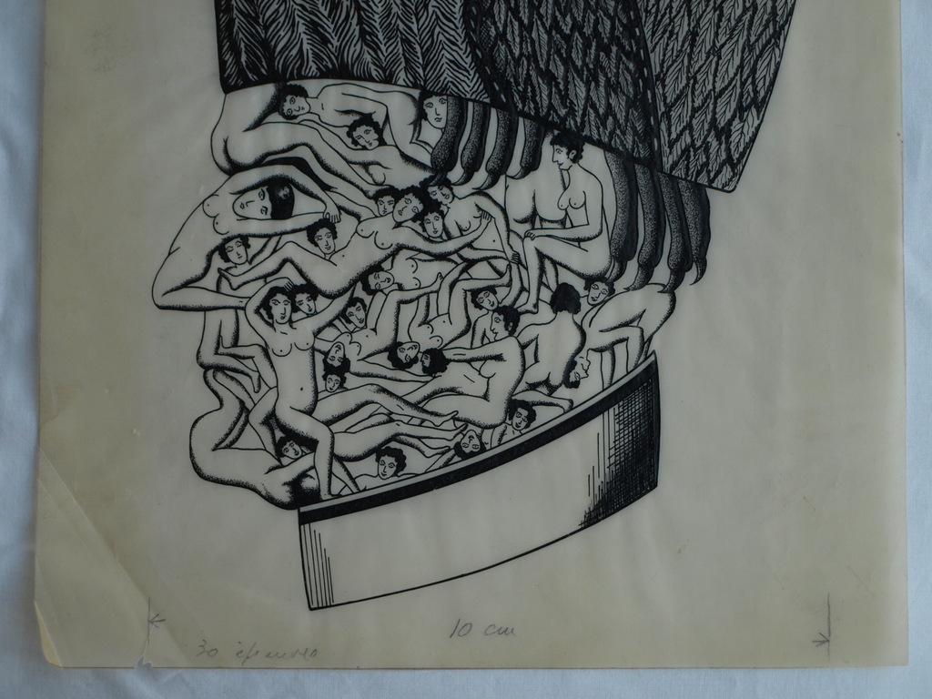 Onbekend : Inkttekening , What’s on a Man’s Mind?   kopen? Bied vanaf 1!