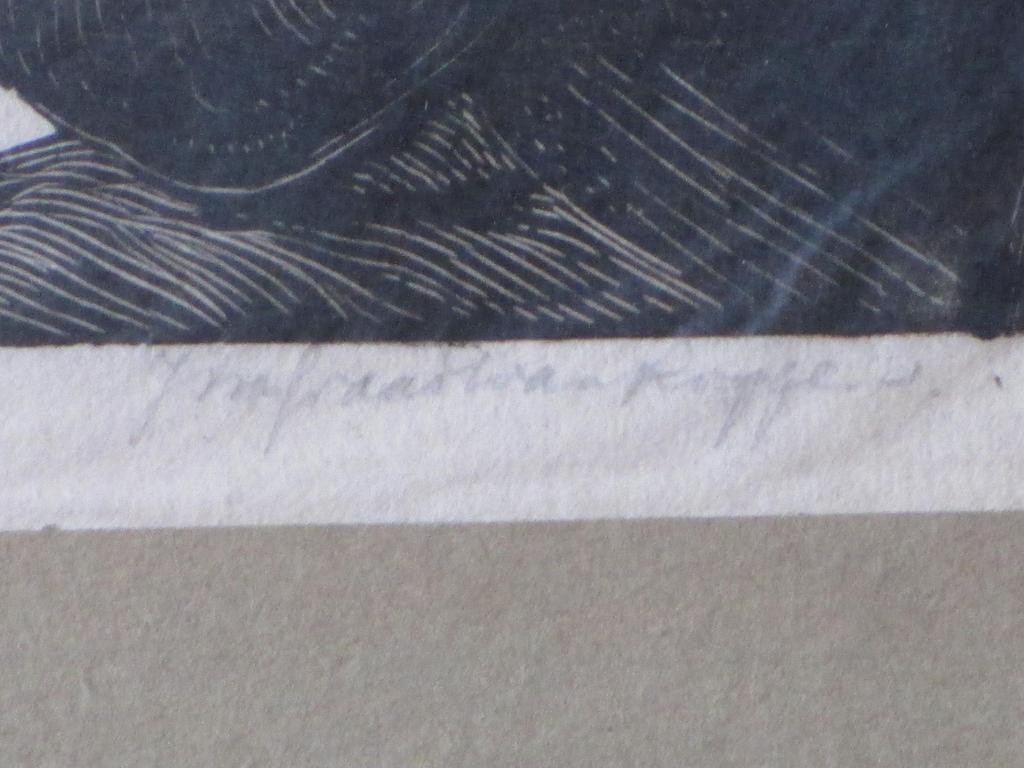 J.Graadt van Roggen, Oude man in rust, Houtsnede kopen? Bied vanaf 75!