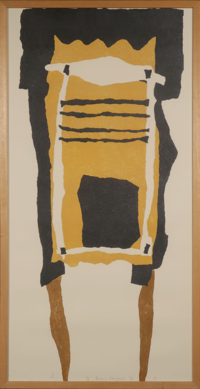 Francis Hoogland: Houtsnede, Z.T. - Ingelijst kopen? Bied vanaf 35!