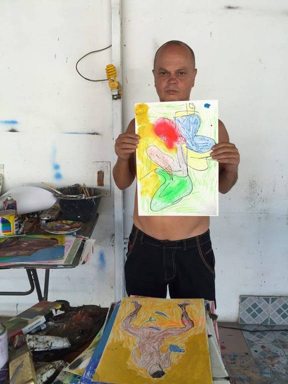 Peter Klashorst - Piklasso - gemengde techniek op papier - gesigneerd kopen? Bied vanaf 1!