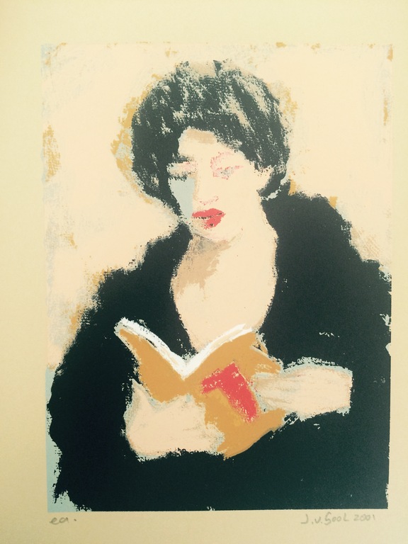 José van Gool: dame in zwart met boek kopen? Bied vanaf 25!